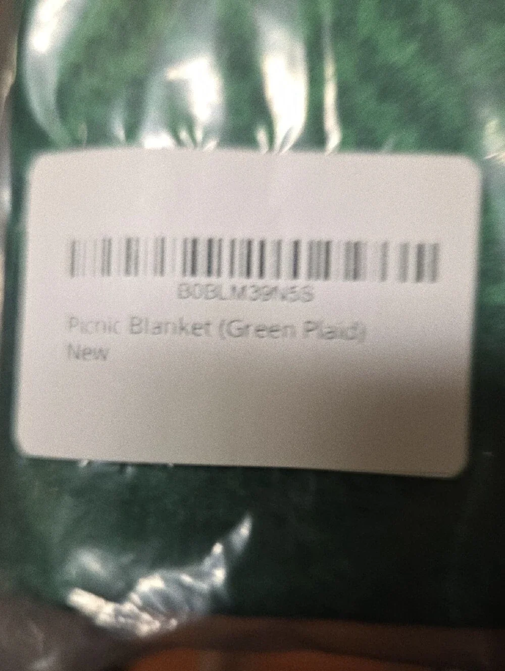 Green Plaid Waterproof Picnoc Dog Blanket